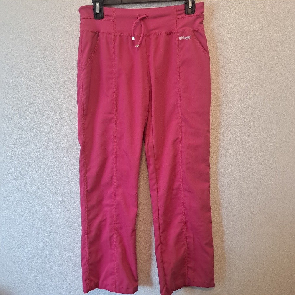 Greys Anatomy by Barco Active Pink Scrub Pants Womens XS Drawstring Straight Leg
